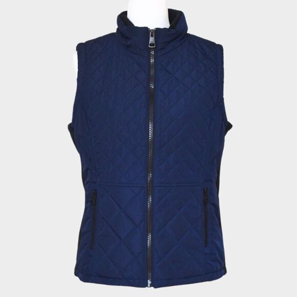 ANDREW MARC Navy Blue Puffer Vest Size M - Picture 1 of 7